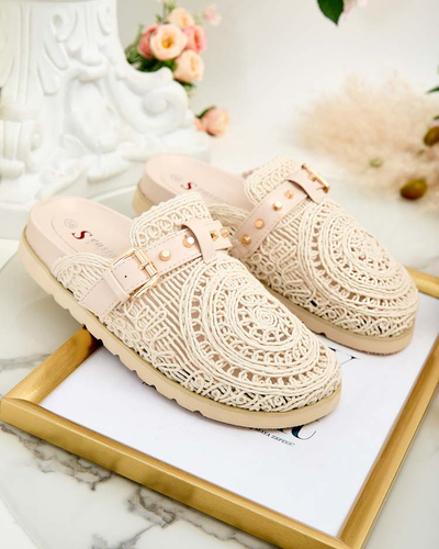 Royalfashion Ženske japonke z vezenino Leronip