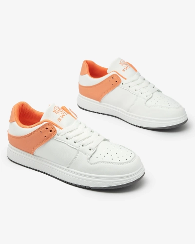 Royalfashion Beli in oranžni ženski športni copati Elevace