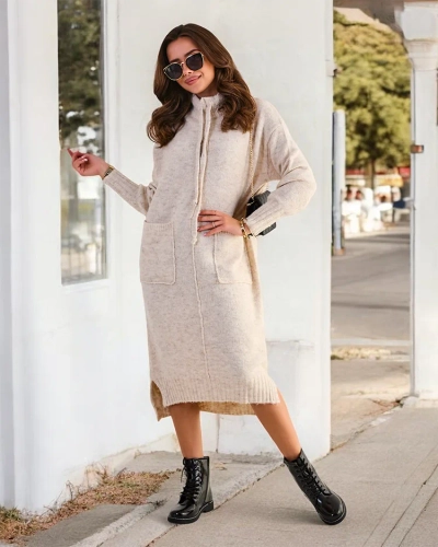 Royalfashion Ženska duga haljina džemper