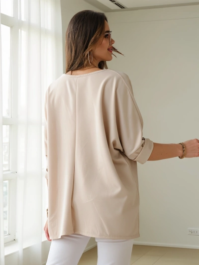 Royalfashion Ženska viskozna bluzka s kristali