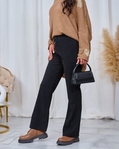 Royalfashion Ženske hlače iz manšete v črni barvi