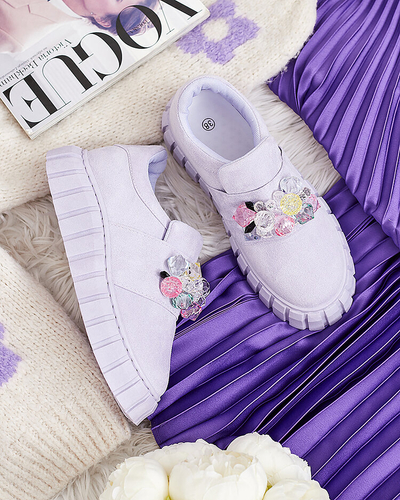 Royalfashion Športni polpravi čevlji z barvnimi kamni Resinello