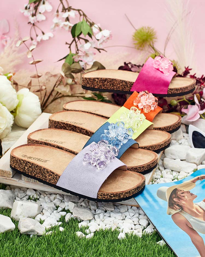 Royalfashion Ženske japonke Villo s kamenčki