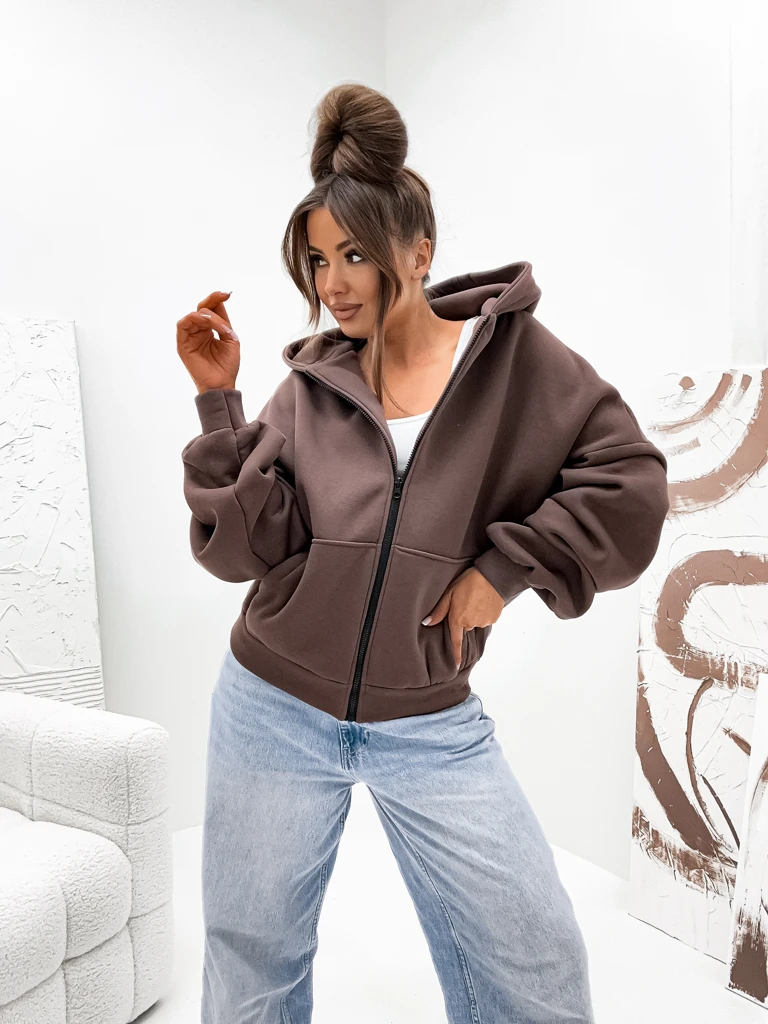 Royalfashion Ženska bombažna podložena bluza butterfly