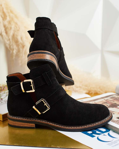 Royalfashion Ženski škornji Geronsa z izrezom