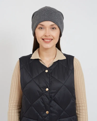 Royalfashion Ženska topla kapa s cirkonima