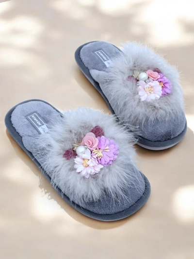 Royalfashion Ženske krznenke s cvetovi Ederra