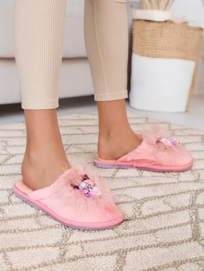Royalfashion Ženske krzneni copati s cvetovi Ederra
