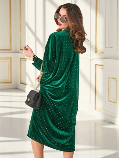 Royalfashion Ženska obleka z nabiranjem