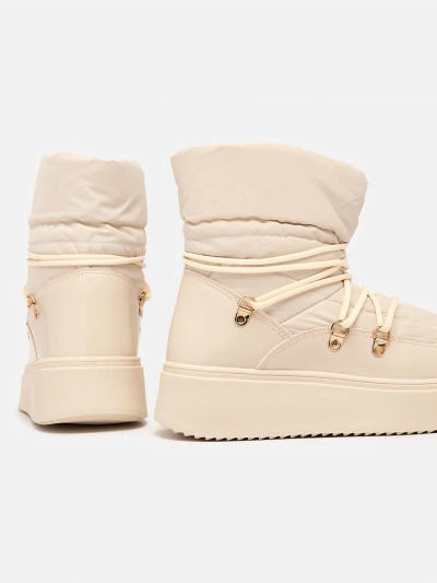 Royalfashion Ženski snežni škornji v krem barvi Dabenda