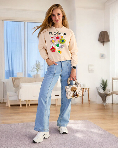 Royalfashion Ženska bombažna majica s tankim potiskom