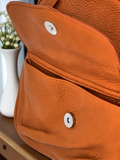 Eleganten ženski nahrbtnik Calista Camel eko usnje Królewska Moda