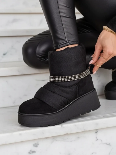 Royalfashion Ženski zimski čevlji z wedge peto Renosi