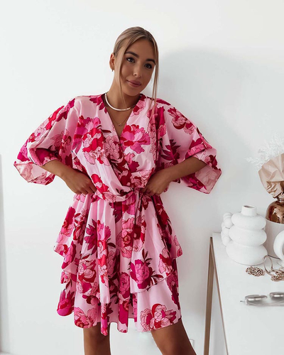 Royalfashion Ženska mini obleka z izvirnim vzorcem