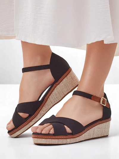 Royalfashion Ženski sandali s polno peto brez prstov Terrific