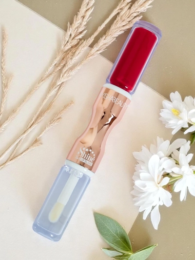 Šminka in prozoren lip gloss 2-v-1 Russian Red