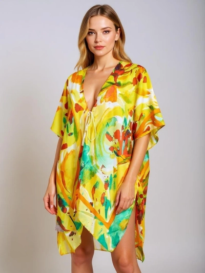 Royalfashion Pareo – Ženska poletna plažna tunika s potiskanim dizajnom Wild Coast