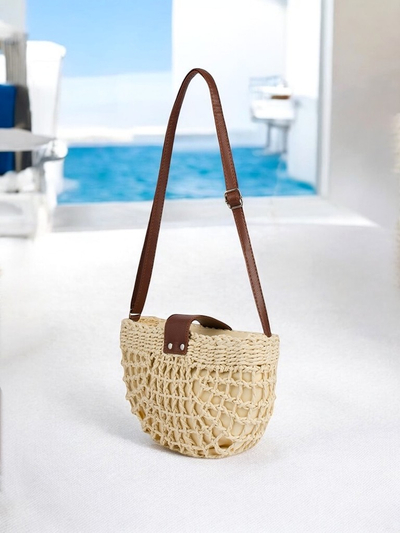 Royalfashion Majhna ženska torbica iz slame Boho Mini