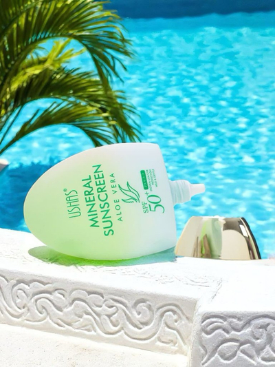 USHAS Močno vlažilna krema za sončenje z aloe vero SPF 50