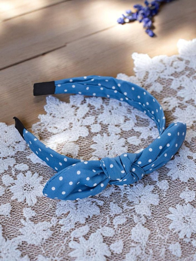 Royalfashion Naglavni trak s pikčasto pentljo Lilka