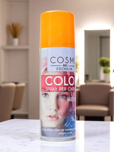 Barvni lak za lase Spray Oranžen