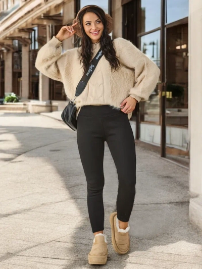 Royalfashion Topla bombažna ženska leggings