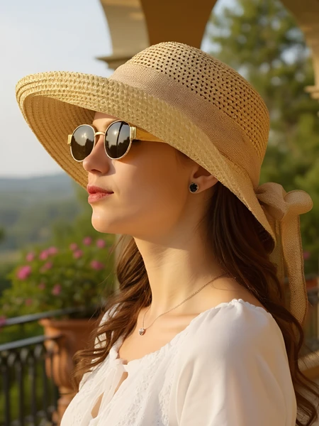 Royalfashion Ženski slamnik Grace Ribbon