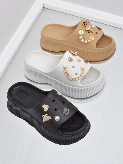 Royalfashion ženske gumijaste natikače z okrasjem Slash Glam
