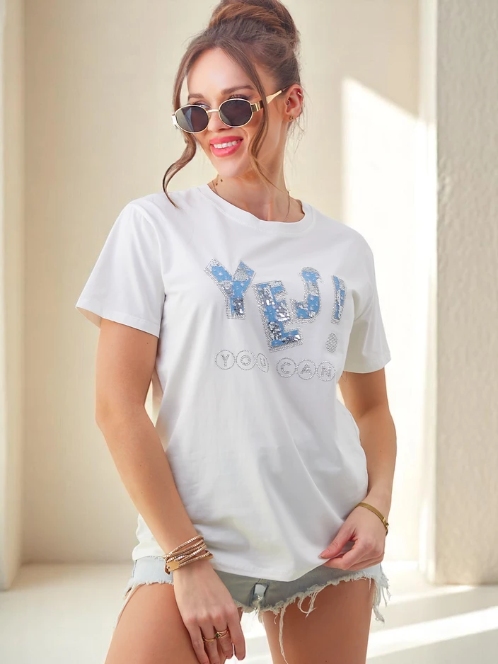 Royalfashion Ženska bombažna majica Da!
