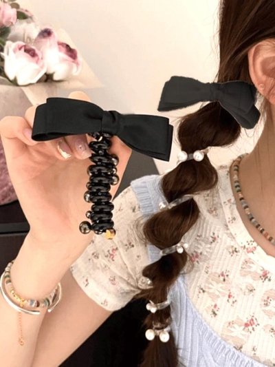 Royalfashion Spiralna elastika za lase s pentljo Spirabella