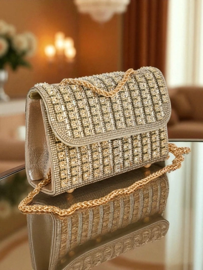 Royalfashion Ženska ročna torbica s cirkoni Elira Dusk