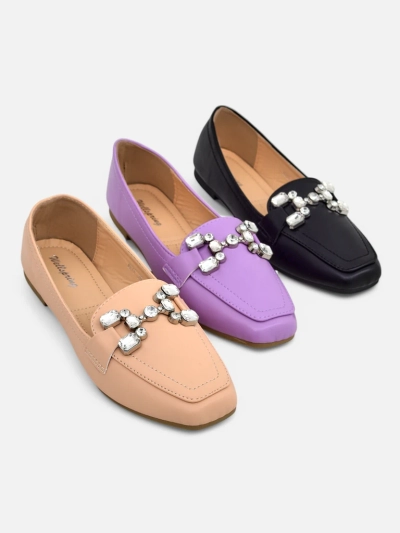 Royalfashion Ženske loaferje z diamanti Lecilla