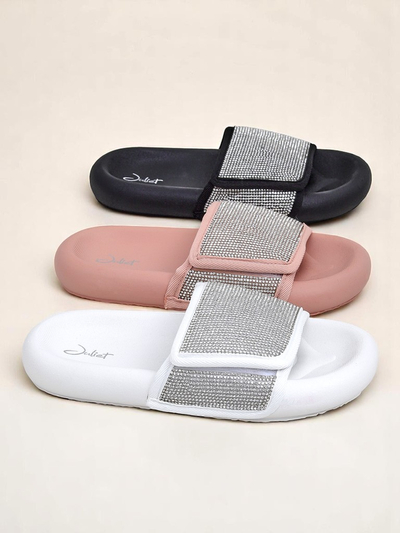 Royalfashion Dámske šľapky s plochou podrážkou Sparkle Step