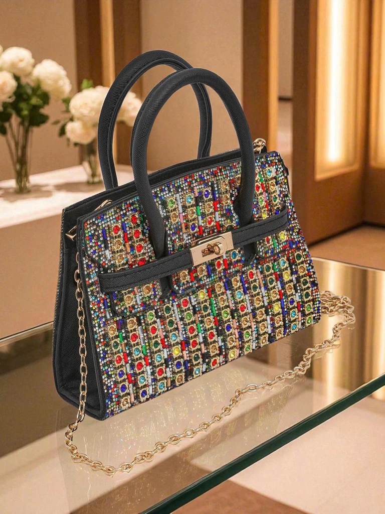 Royalfashion Ženska clutch torbica s cirkoni Seren Voux