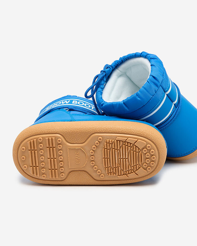 Royalfashion Modri ženski snežni škornji s šivanko Soblesia