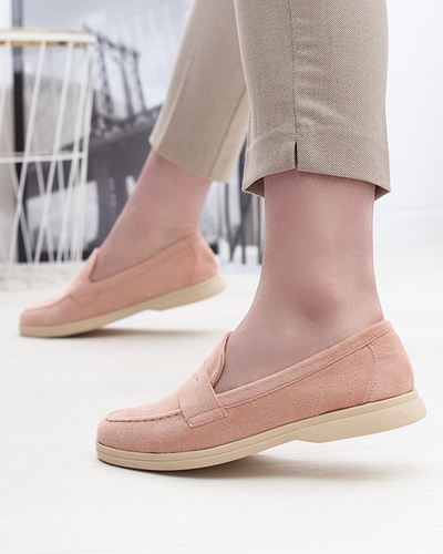 Royalfashion Mokasyny damskie eko-zamszowe w kolorze różowym Daffer