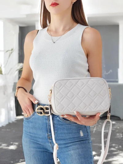 Royalfashion Mala ženska torbica s prešitjem, izdelana iz ekološke usnje