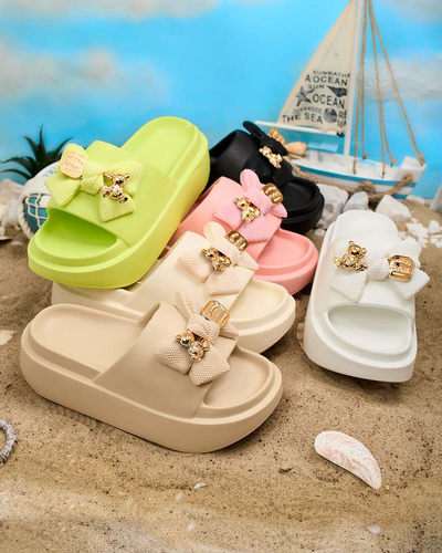 Royalfashion Ženske gumijaste japonke z okrasnim lokom Nilm