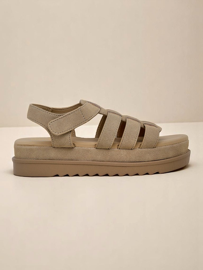 Ženski sandali Royalfashion Helena Classico platforma svetlo rjava