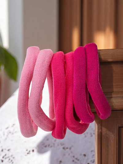 Royalfashion komplet 6 pisanih elastik za lase Colora