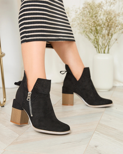 Royalfashion Black openwork stiletto boots Veviret