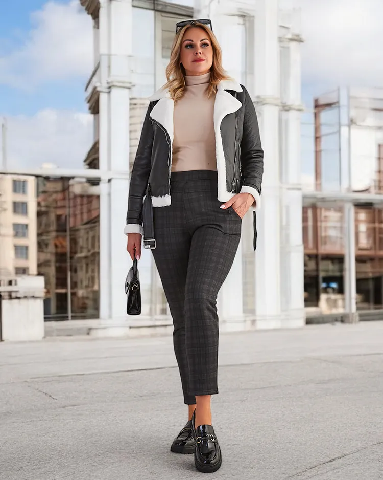 Royalfashion Segrete ženske hlače tegging PLUS SIZE
