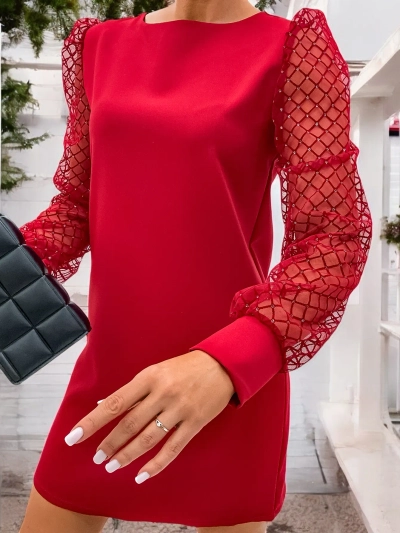 Royalfashion Klasika vjenčana haljina za žene do koljena u crnoj boji