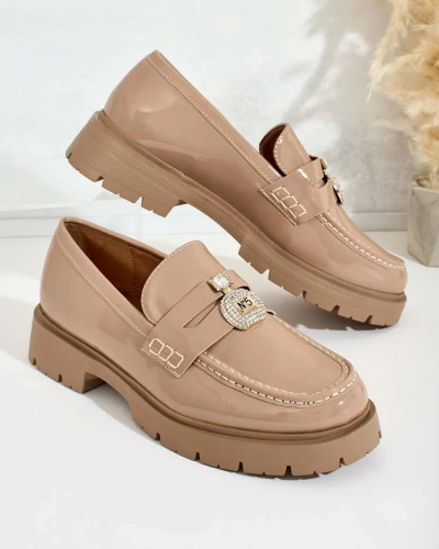 Royalfashion Ženski lakirani mokasini Bemies