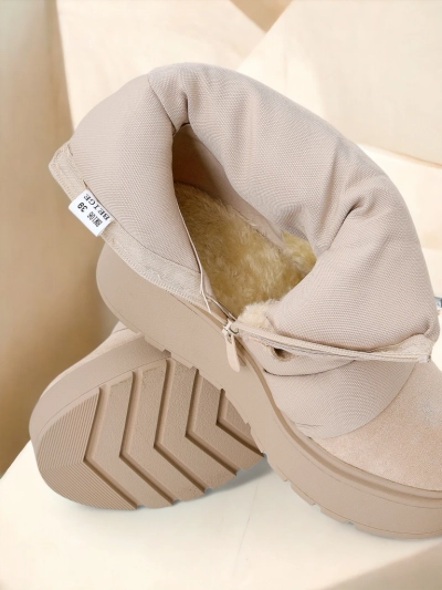 Royalfashion Ženski zimski škornji na klin Renosi