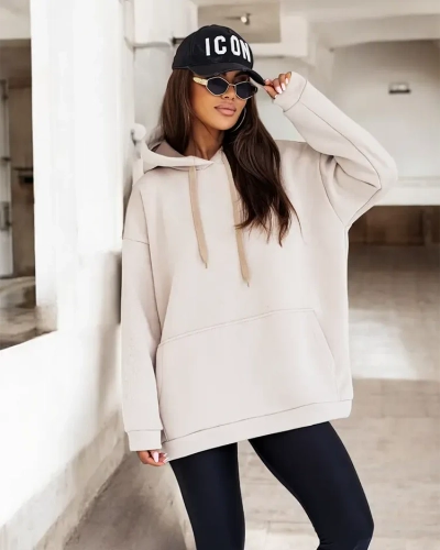 Royalfashion Ženska oversize jopa s kapuco