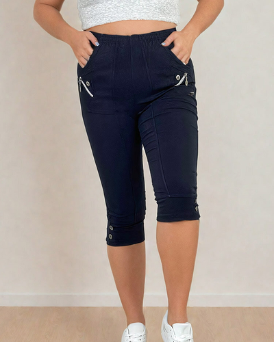 Royalfashion Ženske hlače iz blaga 7/8 PLUS SIZE