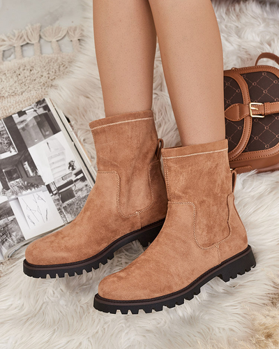 Royalfashion Ženski škornji Gebimma iz eko semiša