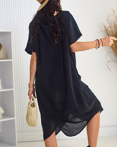 Royalfashion Bombažna ženska obleka oversize