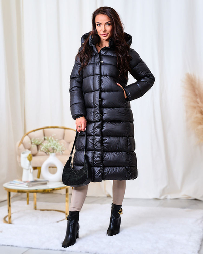 Royalfashion Črna ženska zimska bunda